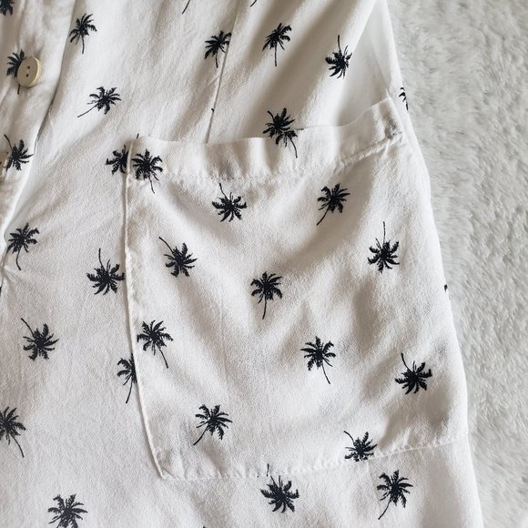 ILLA  ILLA  Front Button Coconut Print Spaghetti Strap White Romper SZ S - Picture 11 of 16